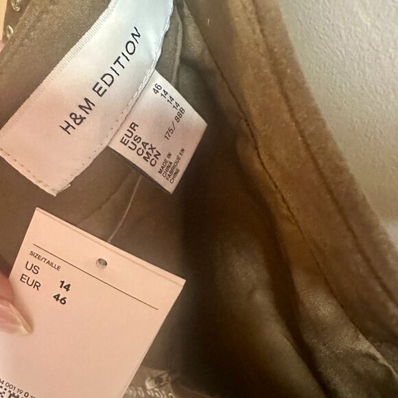 NWT H&M Edition A/W 2024 Rhinestone Embellished Mini Skirt Size 14 - Picture 8 of 8